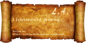 Lichtenfeld Andrea névjegykártya